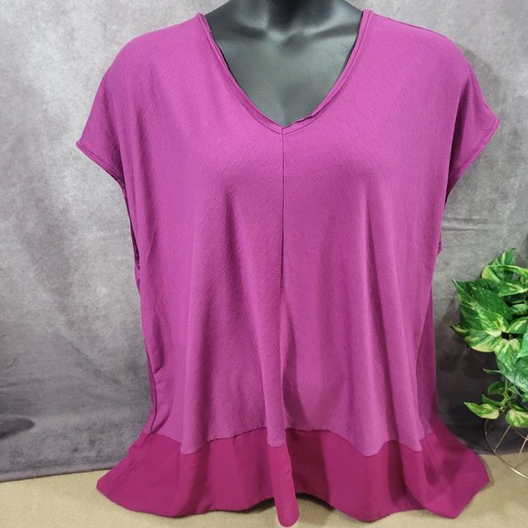 Lane Bryant Tops - Lane Bryant Women's Short Sleeve V neck Soft Comfy Top Size 26/28